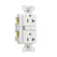 Slim Afgf Receptacle, Self-Test, #14 -10 Awg 20A 125V, Afgf, 5-20R, 2-Pole 3-Wire, TRAG20W