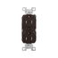 Commercial Duplex Receptacle, #14-10 Awg 15A 125V, Back & Side, Brown, Pvc Body, TRBR15B-BXSP
