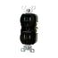 Commercial Duplex Receptacle, #14-10 Awg 15A 125V, Back & Side, Black, Pvc Body, TRBR15BKBXSP