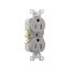 Commercial Duplex Receptacle, #14-10 Awg 15A 125V, Back & Side, Gray, Pvc Body, TRBR15GYBXSP
