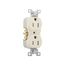 Commercial Duplex Receptacle, #14-10 Awg 15A 125V, Back & Side, Light Almond, Pvc Body, TRBR15LABXSP