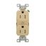 Commercial Duplex Receptacle, #14-10 Awg 15A 125V, Back & Side, Ivory, Pvc Body, TRBR15V-BXSP
