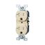 Commercial Duplex Receptacle, #14-10 Awg 20A 125V, Back & Side, Almond, Pvc Body, 5-20R, TRBR20A-BXSP
