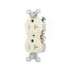 Commercial Duplex Receptacle, #14-10 Awg 20A 125V, Back & Side, Almond, Pvc Body, 5-20R, TRBR20A-BXSP