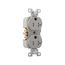 Commercial Duplex Receptacle, #14-10 Awg 20A 125V, Back & Side, Gray, Pvc Body, 5-20R, TRBR20GYBXSP