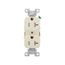 Commercial Duplex Receptacle, #14-10 Awg 20A 125V, Back & Side, Light Almond, Pvc Body, 5-20R, TRBR20LABXSP