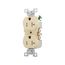 Commercial Duplex Receptacle, #14-10 Awg 20A 125V, Back & Side, Ivory, Pvc Body, 5-20R, TRBR20V-BXSP