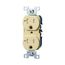 Commercial Duplex Receptacle, #14-10 Awg 20A 125V, Back & Side, Ivory, Pvc Body, 5-20R, TRBR20V-BXSP