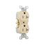 Commercial Duplex Receptacle, #14-10 Awg 20A 125V, Back & Side, Ivory, Pvc Body, 5-20R, TRBR20V-BXSP