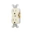 Commercial Duplex Receptacle, #14-10 Awg 15A 125V, SideWire, Almond, Pvc Body, TRCR15A