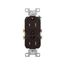 Commercial Duplex Receptacle, #14-10 Awg 15A 125V, SideWire, Brown, Pvc Body, TRCR15B