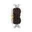 Commercial Duplex Receptacle, #14-10 Awg 15A 125V, SideWire, Brown, Pvc Body, TRCR15B