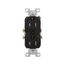 Commercial Duplex Receptacle, #14-10 Awg 15A 125V, SideWire, Black, Pvc Body, TRCR15BK