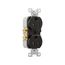 Commercial Duplex Receptacle, #14-10 Awg 15A 125V, SideWire, Black, Pvc Body, TRCR15BK