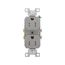 Commercial Duplex Receptacle, #14-10 Awg 15A 125V, SideWire, Gray, Pvc Body, TRCR15GY