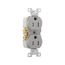 Commercial Duplex Receptacle, #14-10 Awg 15A 125V, SideWire, Gray, Pvc Body, TRCR15GY