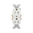 Commercial Duplex Receptacle, #14-10 Awg 15A 125V, SideWire, Pvc Body, TRCR15W