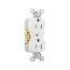 Commercial Duplex Receptacle, #14-10 Awg 15A 125V, SideWire, Pvc Body, TRCR15W