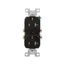 Commercial Duplex Receptacle, #14-10 Awg 20A 125V, SideWire, Black, Pvc Body, 5-20R, TRCR20BK