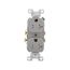 Commercial Duplex Receptacle, #14-10 Awg 20A 125V, SideWire, Gray, Pvc Body, 5-20R, TRCR20GY
