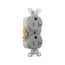 Commercial Duplex Receptacle, #14-10 Awg 20A 125V, SideWire, Gray, Pvc Body, 5-20R, TRCR20GY