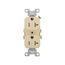 Commercial Duplex Receptacle, #14-10 Awg 20A 125V, SideWire, Ivory, Pvc Body, 5-20R, TRCR20V