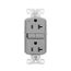 Tamper-Resistant, Self-Test Gfci, 20A, 125V, Gray, Slim Design, TRGF20GY