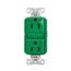 Tamper-Resistant, Controlled, Self-Test Gfci, 15A, 125V, Green, Slim Design, TRGFC15GN