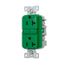 Tamper-Resistant, Controlled, Self-Test Gfci, 20A, 125V, Green, Slim Design, TRGFC20GN