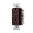 Tr Hg Gfci, 15A, 125V, Brown, Slim, TRGFH15B
