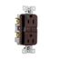 Tr Hg Gfci, 15A, 125V, Brown, Slim, TRGFH15B