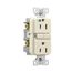 Tr Hg Gfci, 15A, 125V, Light Almond, Slim, TRGFH15LA