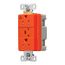 Tvss Receptacle, Ig, Led Indicat & Alarm, #14-#10 Awg 15A, 840J, Orange, Straight Blade, TRIG5262RNS