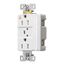 Tvss Receptacle, Ig, Led Indicat & Alarm, #14-#10 Awg 15A, 840J, White Straight Blade, TRIG5262WS