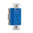 Tvss Receptacle, Ig, Led Indicat & Alarm, #14-#10 Awg 20A, 840J, Blue, Straight Blade, TRIG5362BLS
