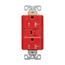 Tvss Receptacle, Ig, Led Indicat & Alarm, #14-#10 Awg 20A, 840J, Red, Straight Blade, TRIG5362RDS