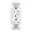 Tvss Receptacle, Ig, Led Indicat & Alarm, #14-#10 Awg 20A, 840J, White Straight Blade, TRIG5362WS
