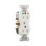 Arrow Hart Duplex Receptacle, #14-10 Awg 15A, 125V, Impact-Resistant Nylon, Duplex, TRIG8200W