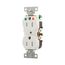 Arrow Hart Duplex Receptacle, #14-10 Awg 15A, 125V, Impact-Resistant Nylon, Duplex, TRIG8200W
