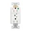 Tvss Receptacle, Ig, Hg, Led Indicat & Alarm, #14-#10 Awg 15A, 840J, White Straight Blade, TRIG8262WS