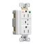 Tvss Receptacle, Ig, Hg, Led Indicat & Alarm, #14-#10 Awg 15A, 840J, White Straight Blade, TRIG8262WS