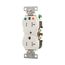 Arrow Hart Heavy-Duty Duplex Receptacle, #14-10 Awg 20A, 125V, Gray, Impact-Resistant Nylon, TRIG8300GY