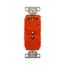 Arrow Hart Heavy-Duty Duplex Receptacle, #14-10 Awg 20A, 125V, Orange, TRIG8300RN