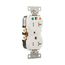 Arrow Hart Heavy-Duty Duplex Receptacle, #14-10 Awg 20A, 125V, Impact-Resistant Nylon Face Base, TRIG8300W