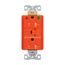 Tvss Receptacle, Ig, Hg, Led Indicat & Alarm, #14-#10 Awg 20A, 840J, Orange, Straight Blade, TRIG8362RNS