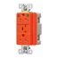 Tvss Receptacle, Ig, Hg, Led Indicat & Alarm, #14-#10 Awg 20A, 840J, Orange, Straight Blade, TRIG8362RNS