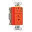 Tvss Receptacle, Ig, Hg, Led Indicat & Alarm, #14-#10 Awg 20A, 840J, Orange, Straight Blade, TRIG8362RNS