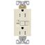 Gfci Receptacle, Audible Alarm, Self-Test, #14 -10 Awg 15A 125V, Light Almond, 2-Pole 3-Wire, TRSGFA15LA