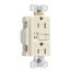 Gfci Receptacle, Audible Alarm, Self-Test, #14 -10 Awg 15A 125V, Light Almond, 2-Pole 3-Wire, TRSGFA15LA