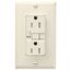 Gfci Receptacle, Audible Alarm, Self-Test, #14 -10 Awg 15A 125V, Light Almond, 2-Pole 3-Wire, TRSGFA15LA